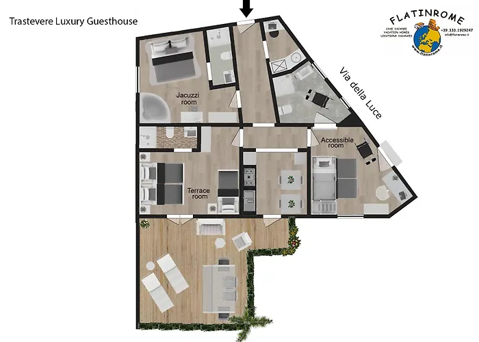 Flatinrome Trastevere Deluxe 3*